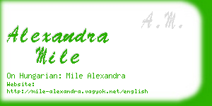 alexandra mile business card